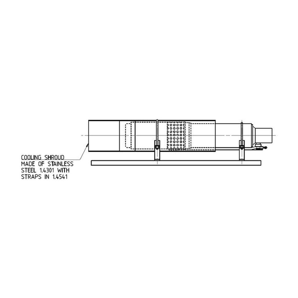 KSB Kühlmantel horizontal, 4" d. 160-180mm L. 800mm, 1.4301... KSB-01138318 4031932200134 (Abb. 2)