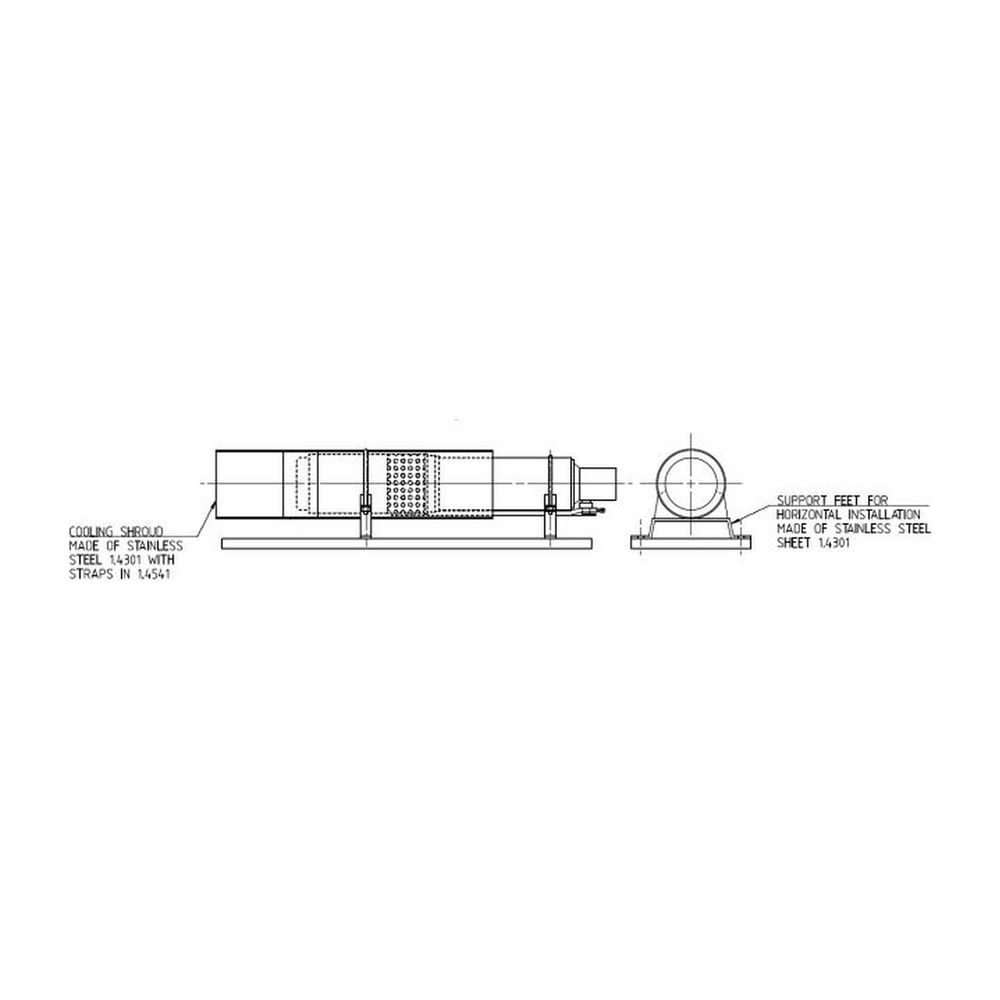 KSB Kühlmantel für S 100D D 115 (130) x 625, inklusive Lagerböcke... KSB-01138201 4031932200370 (Abb. 2)