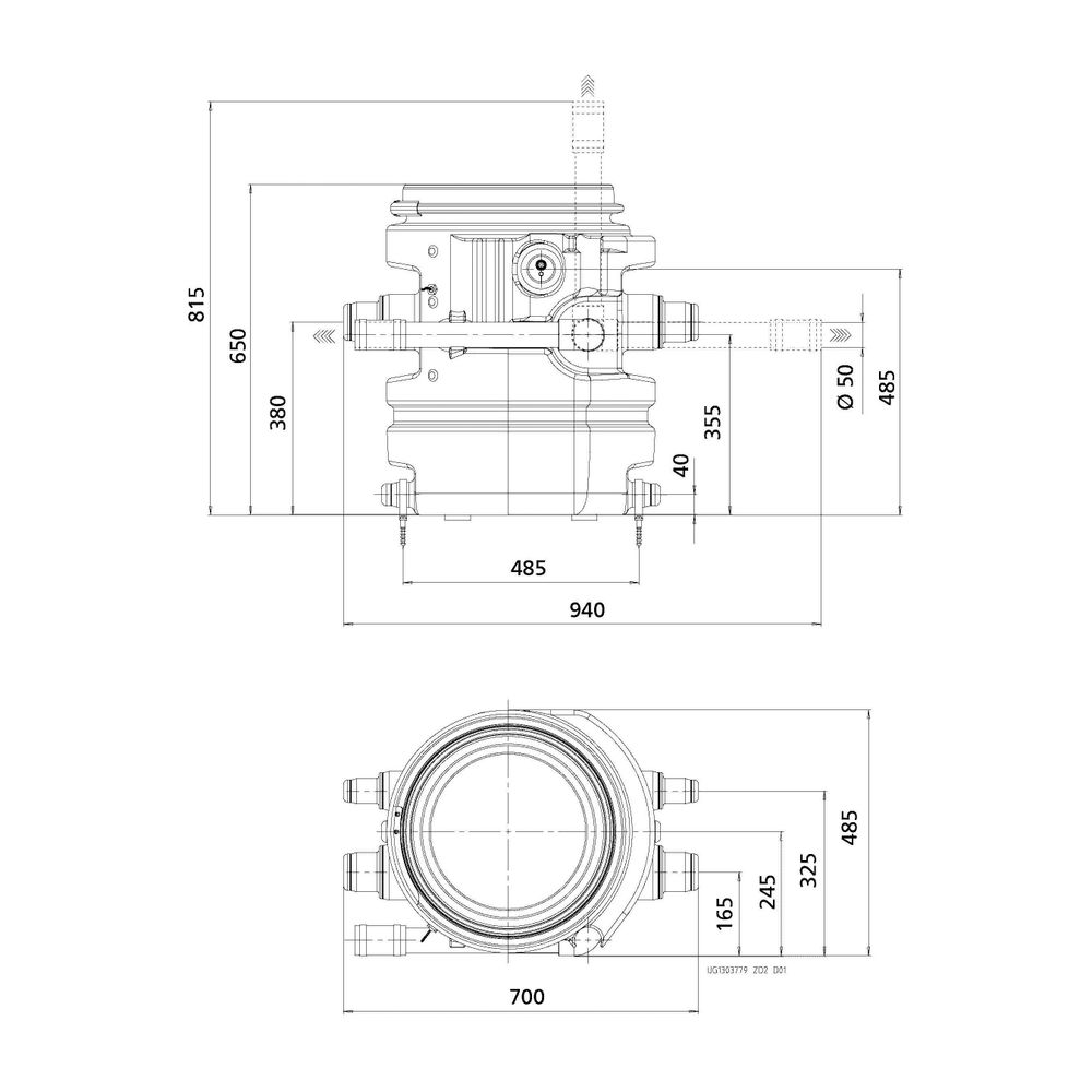 KSB Hebeanlage AmaDrainer Box 1 B 405/35 Überflur, mit AmaDrainer A 405 SE/35... KSB-29131766 4031932154031 (Abb. 2)