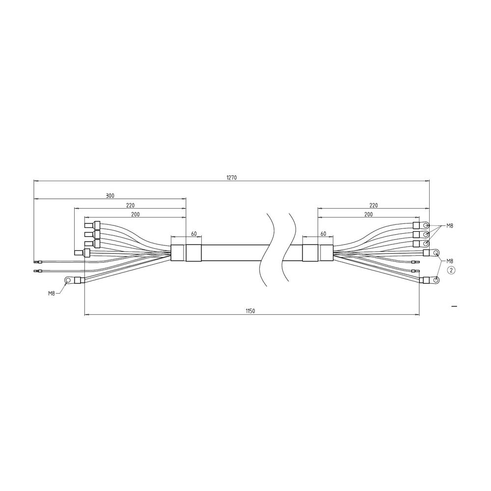 KSB Anschlussleitung 1,15m, PD-Motor bis einschließlich 22kW, 01466746... KSB-01466746 4031932296441 (Abb. 2)