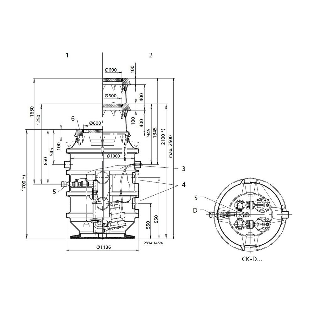 KSB Fertigpumpstation CK-D PF 65-2 DP mit 2 AmaPorter 602 ND... KSB-29131898 4031932293129 (Abb. 2)