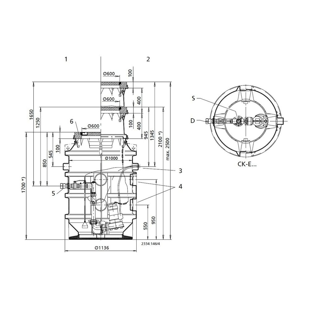 KSB Pumpstation CK-D AF50-7.1 DL.ex mit 2 Amarex F50-140/023F2YSG-160... KSB-29135074 4031932327091 (Abb. 2)