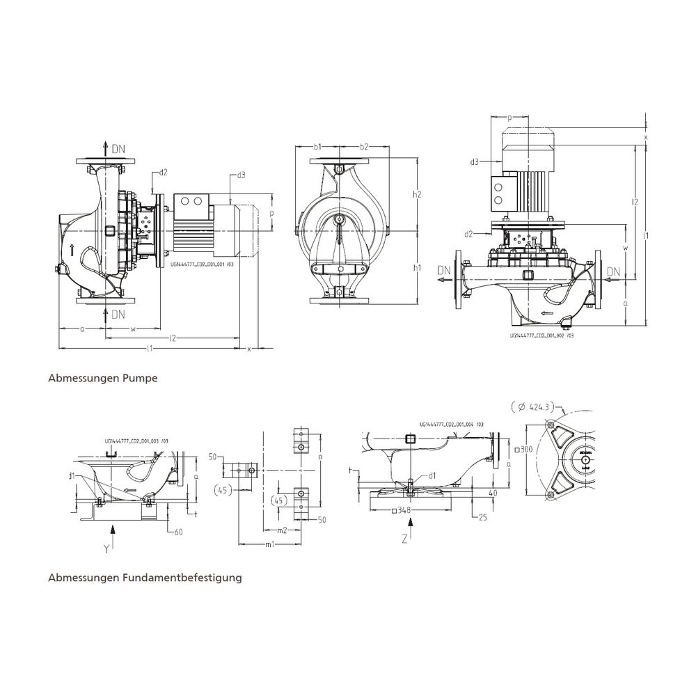 KSB Inlinepumpe Etaline 065-065-250 GG06, 1450 1/min, 1,5kW, IE3... KSB-05134599 4031932375757 (Abb. 2)