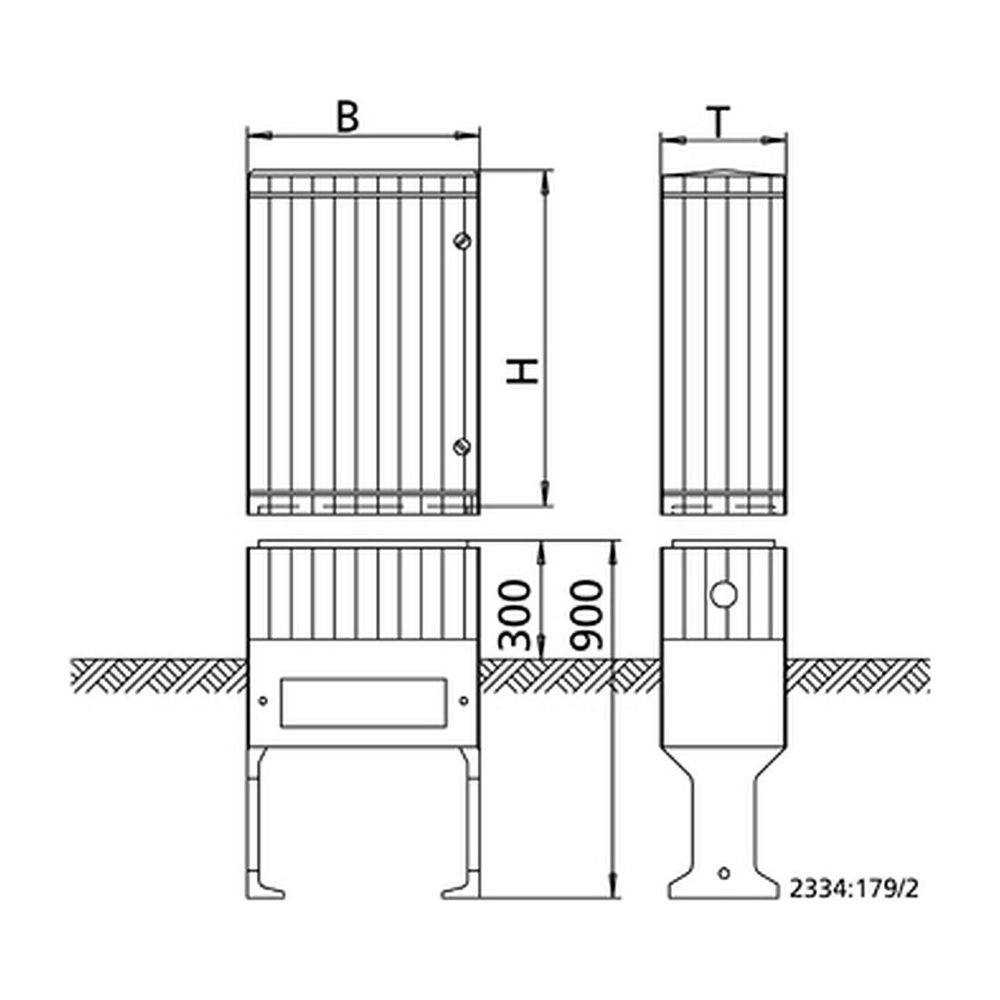 KSB FreiluftsäuleTyp 0/845 IP 44 mit Sockel, DIN 43629... KSB-19071440 4031932198073 (Abb. 1)