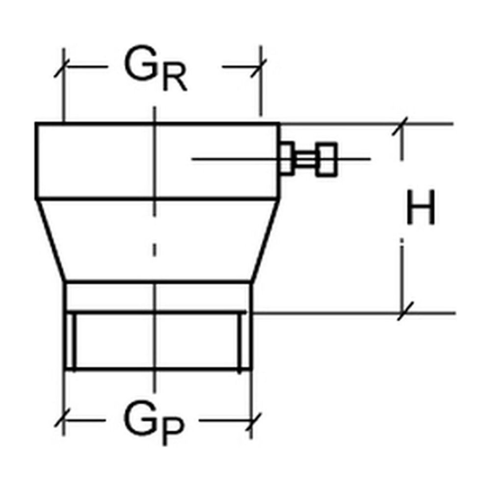 KSB Übergangsstück CrNi-Stahl Gewinde G 1 1/4" auf Gewinde G 1 1/2"... KSB-90052823 3247540042924 (Abb. 1)