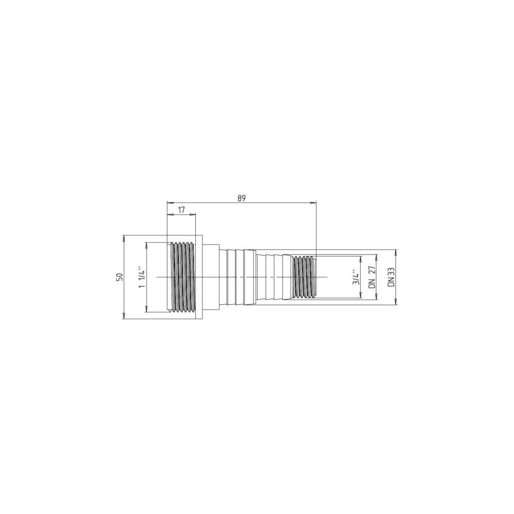 KSB Druckseitiges Anschlussstück, gestuft Anschlüsse Rp 1 1/4" - 3/4", DN 25 - DN 30... KSB-05086820 4031932340076 (Abb. 2)