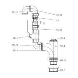 KSB Vakuumbrecher für CK 800 R 1" / DN 25, JM 1030 + Z/POM... KSB-19074403 4031932141062 (Abb. 1)