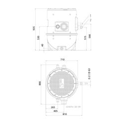 KSB Hebeanlage AmaDrainer Box Z2 B 405/35 Überflur, mit Tauchmotorpumpe AmaDrainer A 405 ... KSB-29131767 4031932154048 (Abb. 1)