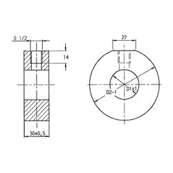 KSB Druckmessflansch DN 50 1.4571, einschließlich Schrauben und Dichtung... KSB-47064196 4031932197205 (Abb. 1)