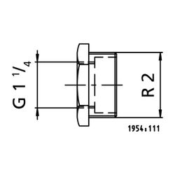 KSB Erweiterungsstück G 1 1/4" - R 2", 1.4301... KSB-01056161 4031932201247 (Abb. 1)