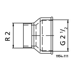 KSB Muffe DN 65 Stahl verzinkt innen Rp 2" innen Rp 2 1/2"... KSB-40982361 4031932197328 (Abb. 1)