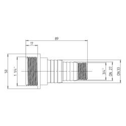 KSB Druckseitiges Anschlussstück, gestuft Anschlüsse Rp 1 1/4" - 3/4", DN 25 - DN 30... KSB-05086820 4031932340076 (Abb. 1)