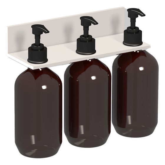 Laufen Ablage Assist 257x101mm, mit 3 Seifenspender, Weiß matt