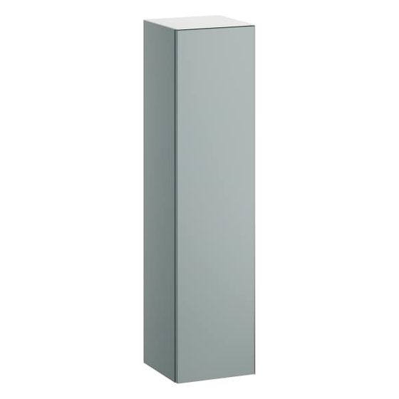 Laufen Hochschrank Folio 300x303x1246mm, mit 1 Tür Anschlag links, 4 Glasablagen und Push/Pull, Fossilgrau