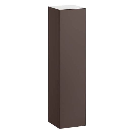 Laufen Hochschrank Folio 300x303x1246mm, mit 1 Tür Anschlag links, 4 Glasablagen und Push/Pull, Schattenerde