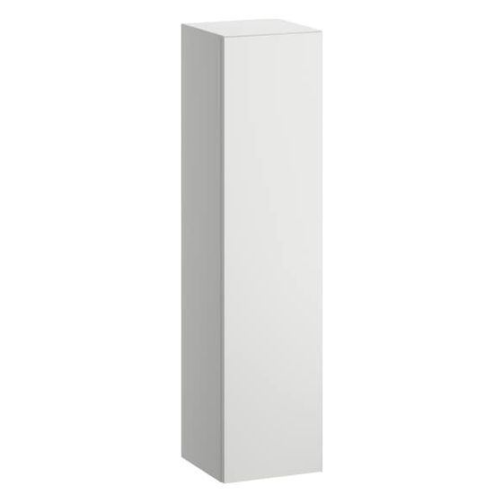 Laufen Hochschrank Folio 300x303x1246mm, mit 1 Tür Anschlag links, 4 Glasablagen und Push/Pull, Weiß matt