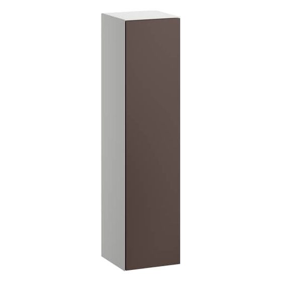 Laufen Hochschrank Folio 300x303x1246mm, mit 1 Tür Anschlag rechts, 4 Glasablagen und Push/Pull, Schattenerde