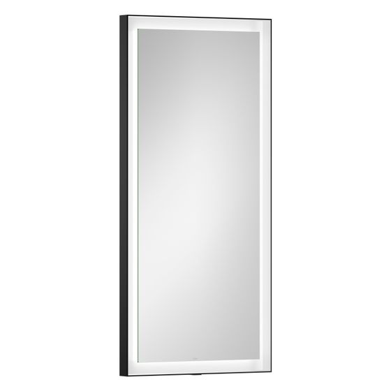 Laufen Spiegel Yva 375x40x800mm, rechteckig, LED-Beleuchtung, Touch-Schalter Ein/Aus/Dimmer, Schwarz matt