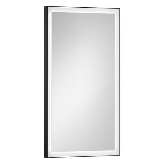 Laufen Spiegel Yva 450x40x800mm, rechteckig, LED-Beleuchtung, Touch-Schalter Ein/Aus/Dimmer, Schwarz matt