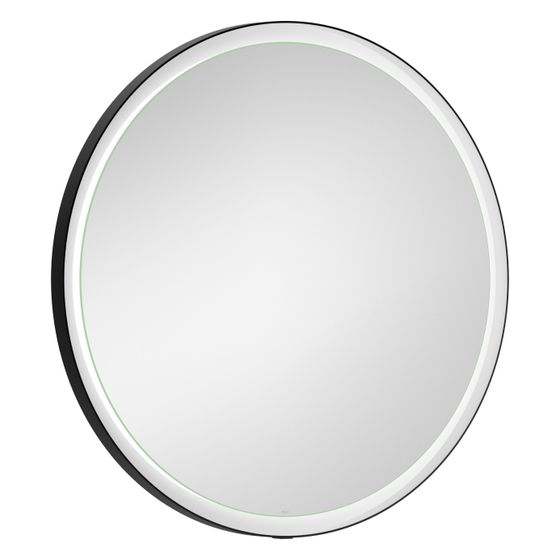 Laufen Spiegel Yva, rund, Durchmesser 750mm, LED-Beleuchtung, Touch-Schalter Ein/Aus/Dimmer, Schwarz matt