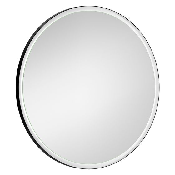 Laufen Spiegel Yva, rund, Durchmesser 1000mm, LED-Beleuchtung, Touch-Schalter Ein/Aus/Dimmer, Schwarz matt