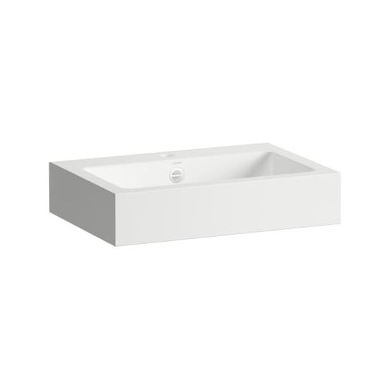 Laufen Waschtisch Classics 585x405x135mm, rechteckig, mit Armaturenbank und mit 1 Hahnloch und Überlauf, Weiß