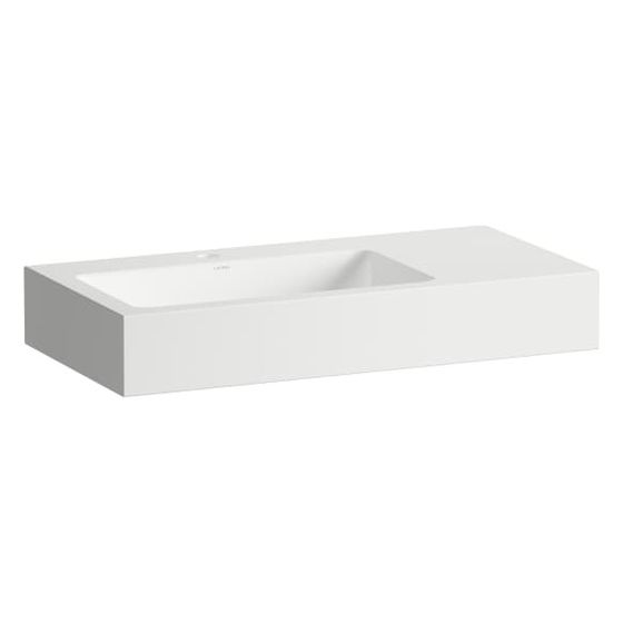 Laufen Waschtisch Classics 800x405x135mm, rechteckig, mit 1 Hahnloch, ohne Überlauf, Weiß