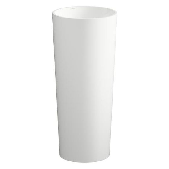 Laufen Waschtisch bodenstehend Scopio 400x425x900mm, mit Wandanbindung ohne Armaturenbank, Hahnloch und Überlauf, Weiß