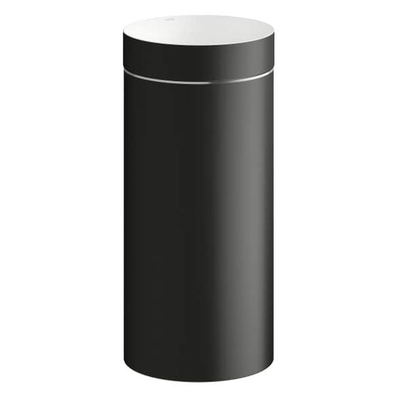 Laufen Waschtisch bodenstehend Unisono 400x442x900mm, mit Wandanbindung, ohne Hahnloch und Überlauf, Bicolor Schwarz/Weiß