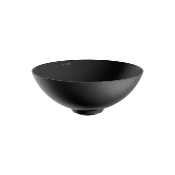 Laufen Waschtisch-Schale Characters 300x300x118mm, rund, ohne Hahnloch und Überlauf, Schwarz matt