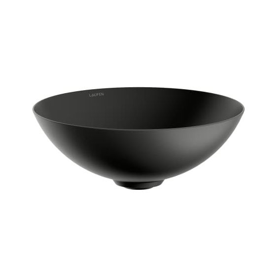 Laufen Waschtisch-Schale Characters 360x360x137mm, rund, ohne Hahnloch und Überlauf, Schwarz matt