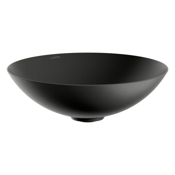 Laufen Waschtisch-Schale Characters 450x450x149mm, rund, ohne Hahnloch und Überlauf, Schwarz matt