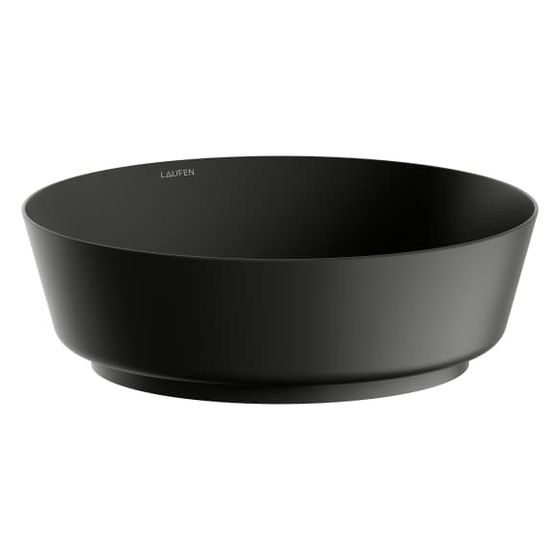 Laufen Waschtisch-Schale Scopio 375x375x115mm, rund, ohne Hahnloch und Überlauf, Schwarz matt