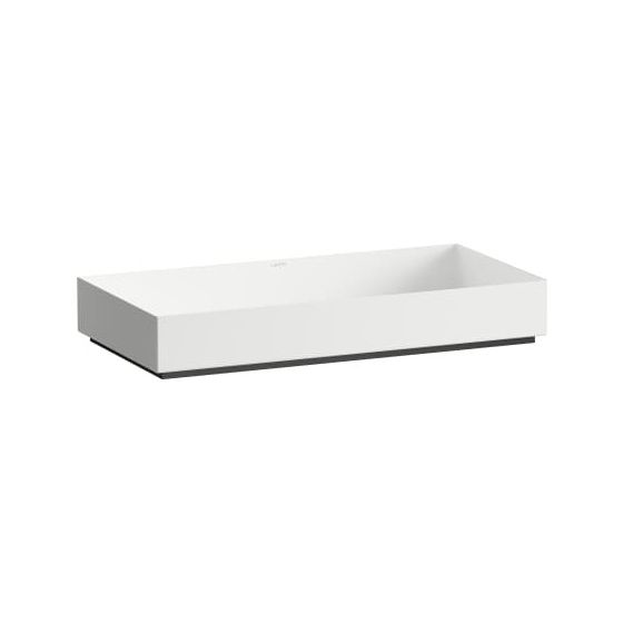 Laufen Waschtisch-Schale Metaphor 750x375x115mm, rechteckig, ohne Hahnloch und Überlauf, Weiß