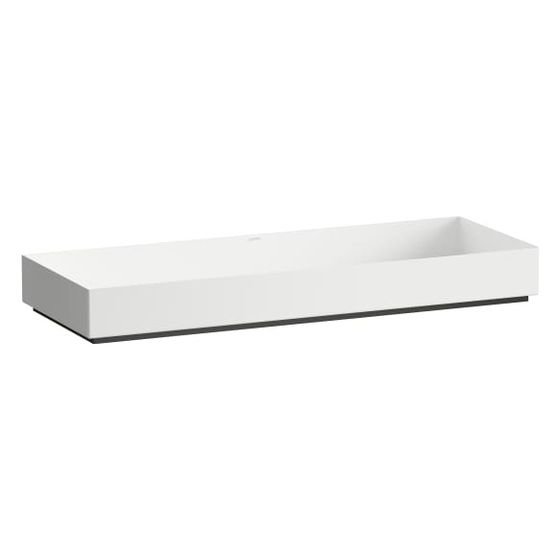 Laufen Waschtisch-Schale Metaphor 1000x375x115mm, rechteckig, ohne Hahnloch und Überlauf, Weiß matt