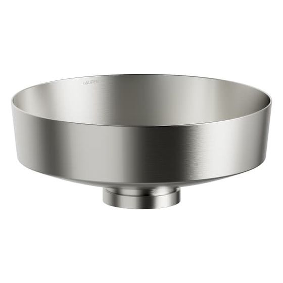 Laufen Waschtisch-Schale Rivo 400x400x147mm, rund, ohne Hahnloch und Überlauf, Titan gebürstet