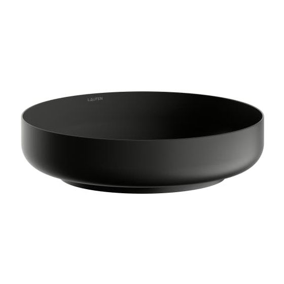 Laufen Waschtisch-Schale Sondo 400x400x102mm, rund, ohne Hahnloch und Überlauf, Schwarz matt