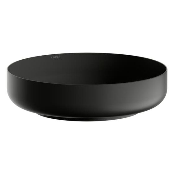 Laufen Waschtisch-Schale Sondo 450x450x119mm, rund, ohne Hahnloch und Überlauf, Schwarz matt