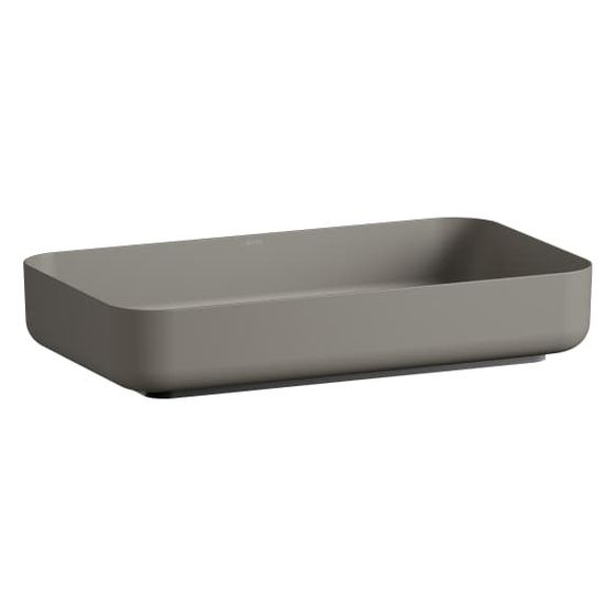 Laufen Waschtisch-Schale Stream 599x349x118mm, rechteckig, ohne Hahnloch und Überlauf, Gravel matt