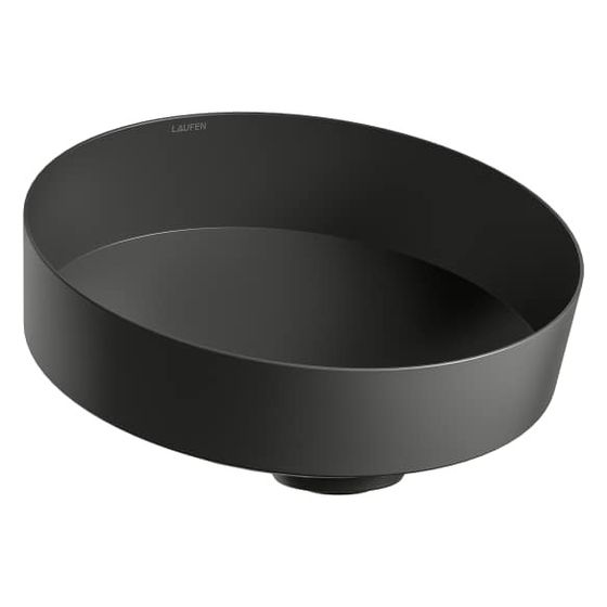 Laufen Waschtisch-Schale Tendo 400x400x195mm, rund, ohne Hahnloch und Überlauf, Schwarz matt
