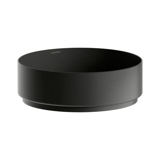 Laufen Waschtisch-Schale Unisono 325x325x106mm, rund, ohne Hahnloch und Überlauf, Schwarz matt