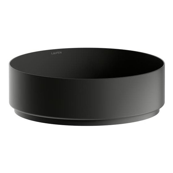 Laufen Waschtisch-Schale Unisono 375x375x116mm, rund, ohne Hahnloch und Überlauf, Schwarz matt