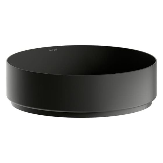 Laufen Waschtisch-Schale Unisono 400x400x116mm, rund, ohne Hahnloch und Überlauf, Schwarz matt