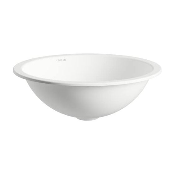 Laufen Einbau-Waschtisch Form rund 400x400x140mm, von unten, ohne Hahnloch und Überlauf, Weiß