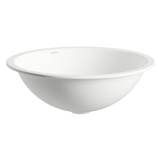 Laufen Einbau-Waschtisch Form rund 450x450x159mm, von unten, ohne Hahnloch und Überlauf, Weiß