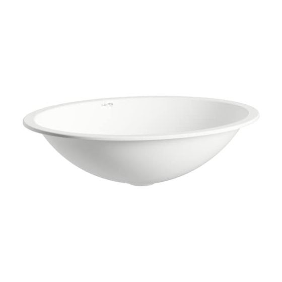Laufen Einbau-Waschtisch Form oval 525x425x150mm, von unten, ohne Hahnloch und Überlauf, Weiß