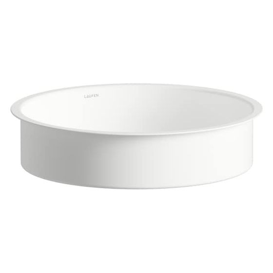 Laufen Einbau-Waschtisch Unisono rund 394x394x114mm, von unten, ohne Hahnloch und Überlauf, Weiß