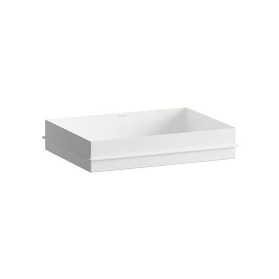 Laufen Einbau-Waschtisch Metaphor rechteckig 500x375x111mm, von oben, ohne Hahnloch und Überlauf, Weiß
