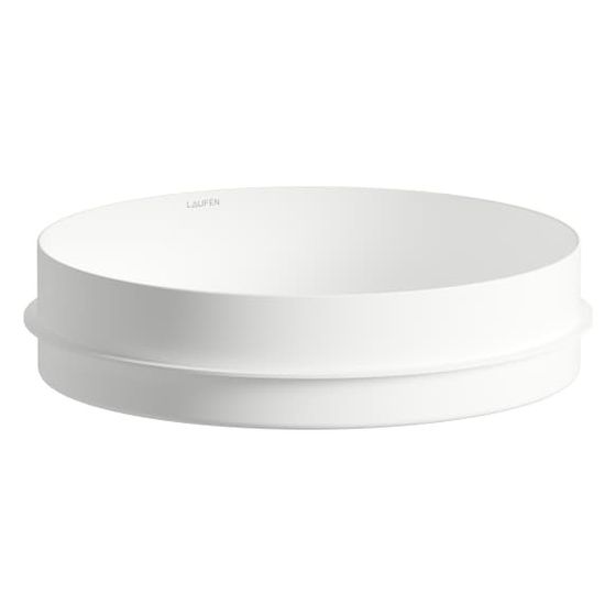 Laufen Einbau-Waschtisch Unisono rund 400x400x114mm, von oben, ohne Hahnloch und Überlauf, Weiß matt
