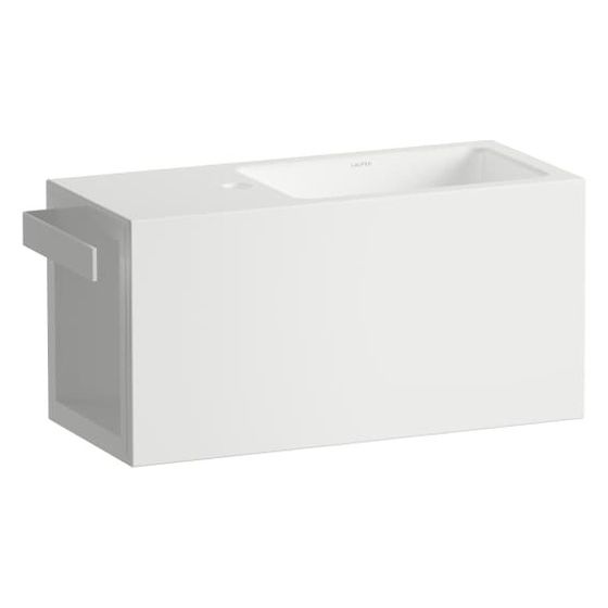 Laufen Waschplatz Xplore.S 600x268x300mm, rechteckig, Becken rechts, mit 1 Hahnloch, ohne Überlauf, Weiß